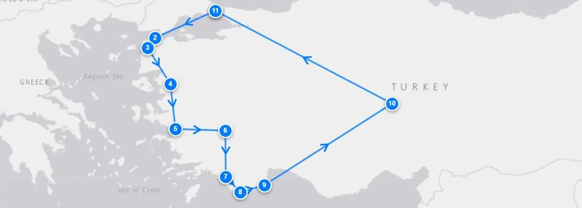 Anzac Day 2026 Total Exploration route map